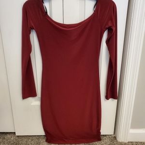 Burgundy Bodycon Dress